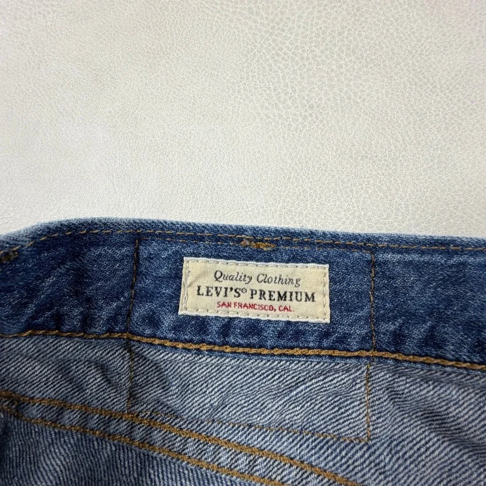 Levis Premium LOT 568 LOOSE STRAIGHT Big E Jeans Cotton Linen Denim Mens 36x32